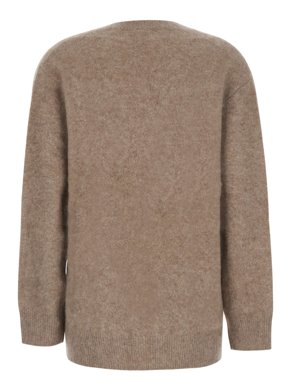 P.A.R.O.S.H. Women Yiak V Neck Pull Is A Sweater With A V-Neck And Long Sleeves In Wool And Yack In Beige For Women P.A.R.O.S.H.