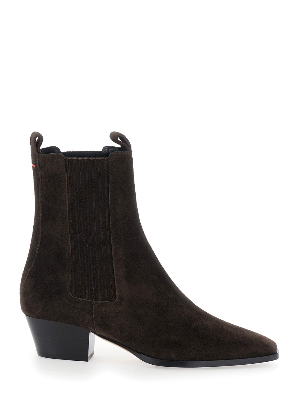 Aeyde Women Agata Cow Suede Leather Moka With Suede And Brown Woman AEYDE