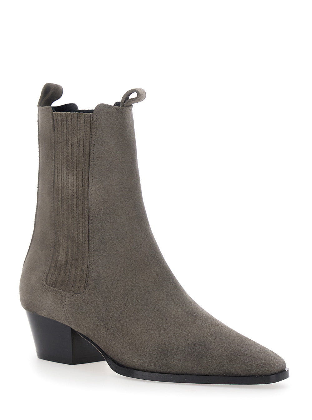 Aeyde Women Agata Cow Suede Leather Ankle Boots In Suede And Brown For Women AEYDE