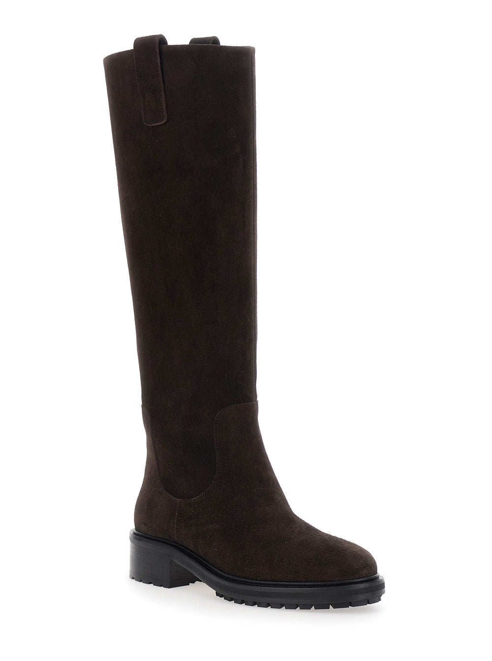 Aeyde Women Henry Cow Suede Leather Moka With Suede And Brown Color Unisex AEYDE
