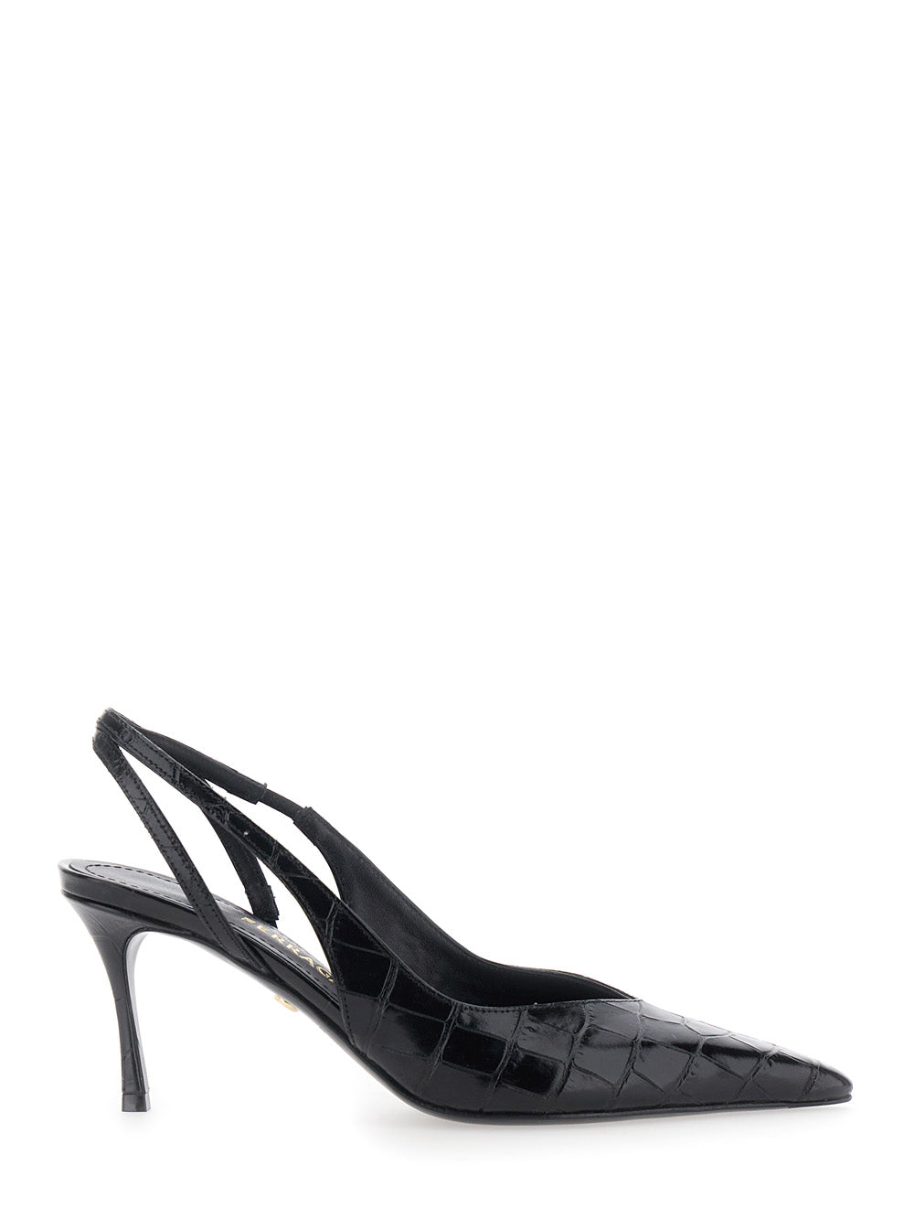 Ferragamo Women Pumps With 70Mm Heel In Black Leather FERRAGAMO