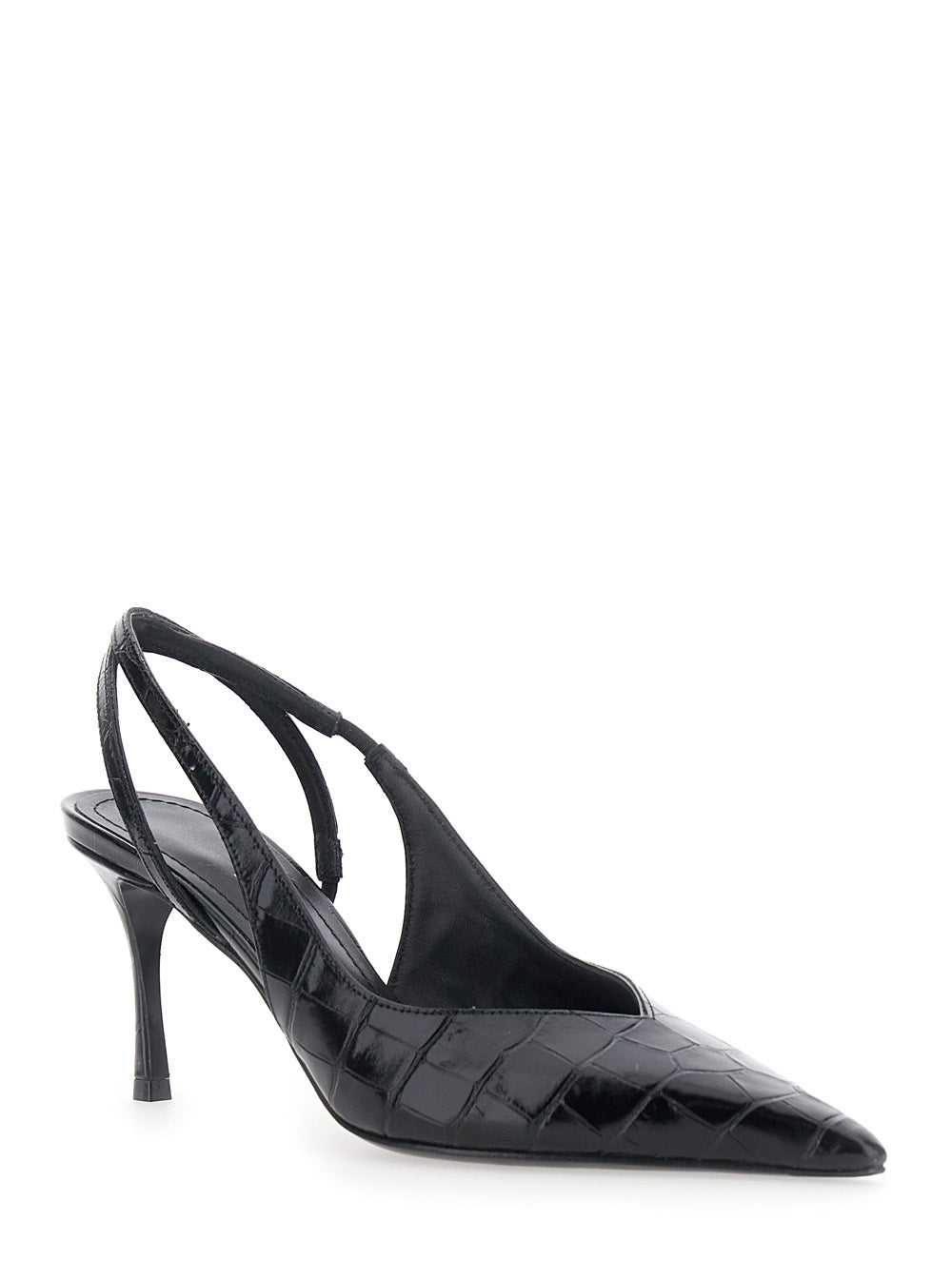 Ferragamo Women Pumps With 70Mm Heel In Black Leather FERRAGAMO