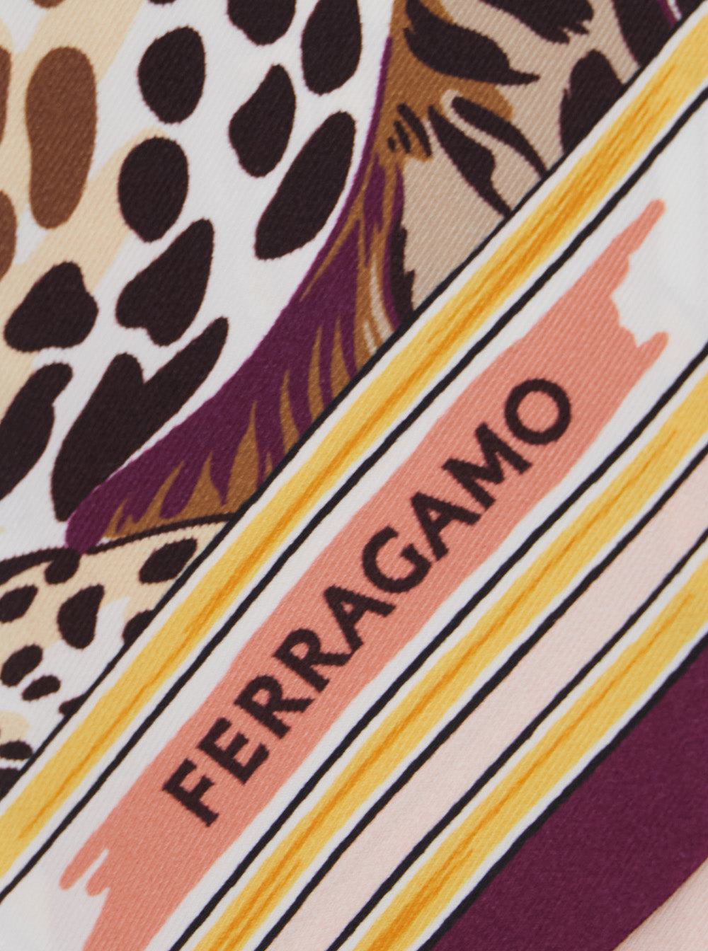 Ferragamo Women Pink Scarf With All-Over Print And Embossed Logo Lettering In Silk For Women FERRAGAMO