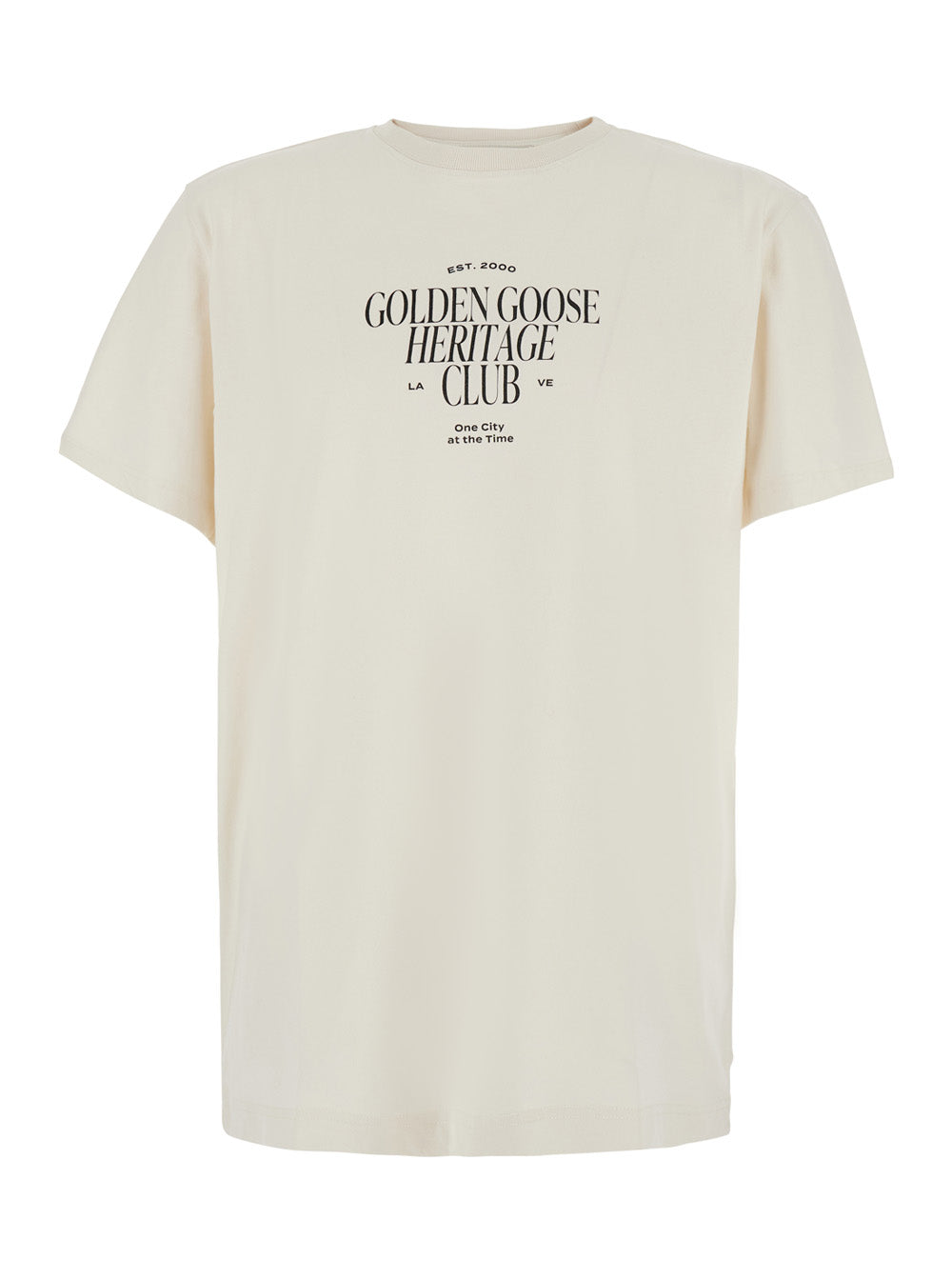 Golden Goose Men Tshirt Eritage With White Cotton Unisex GOLDEN GOOSE