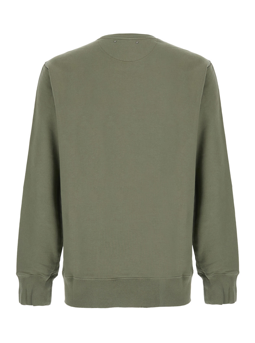 Golden Goose Men Sweatshirt Dream With Patch And Long Sleeves In Green Unisex Cotton GOLDEN GOOSE