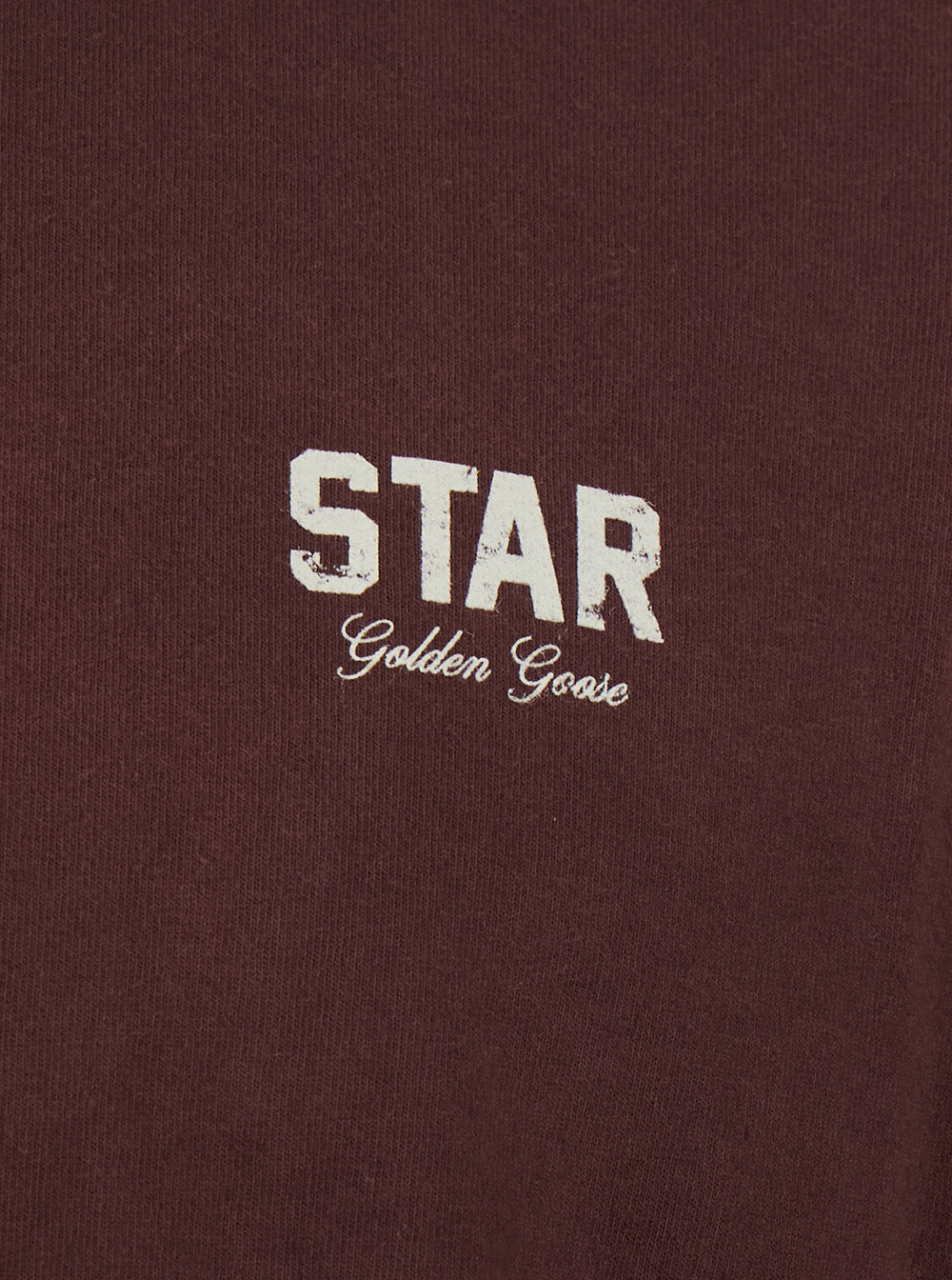 Golden Goose Men Tshirt Star With Bordeaux Cotton Unisex GOLDEN GOOSE