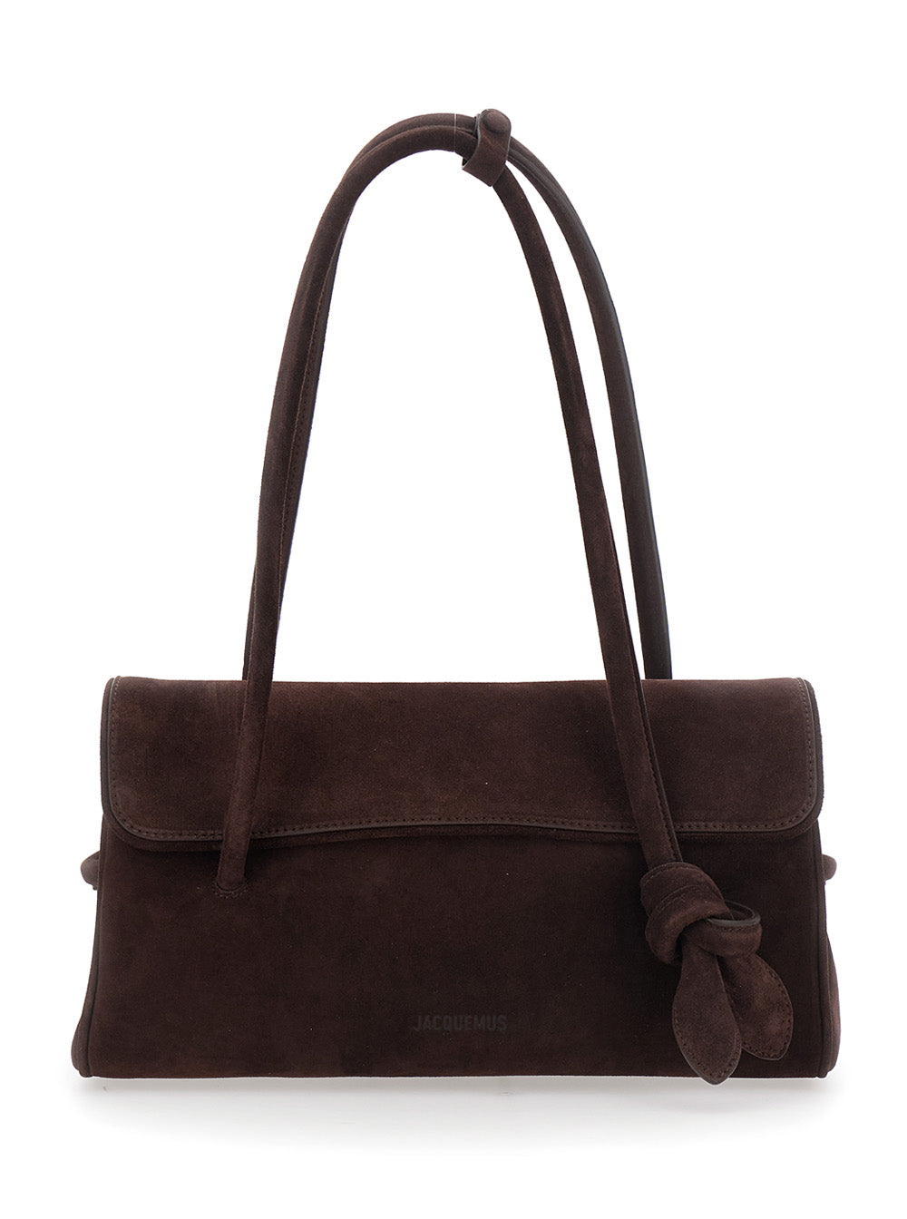 Jacquemus Women 'Le Turismo Long' Brown Shoulder Bag With Front Knot And Two Top Handles In Leather For Women JACQUEMUS