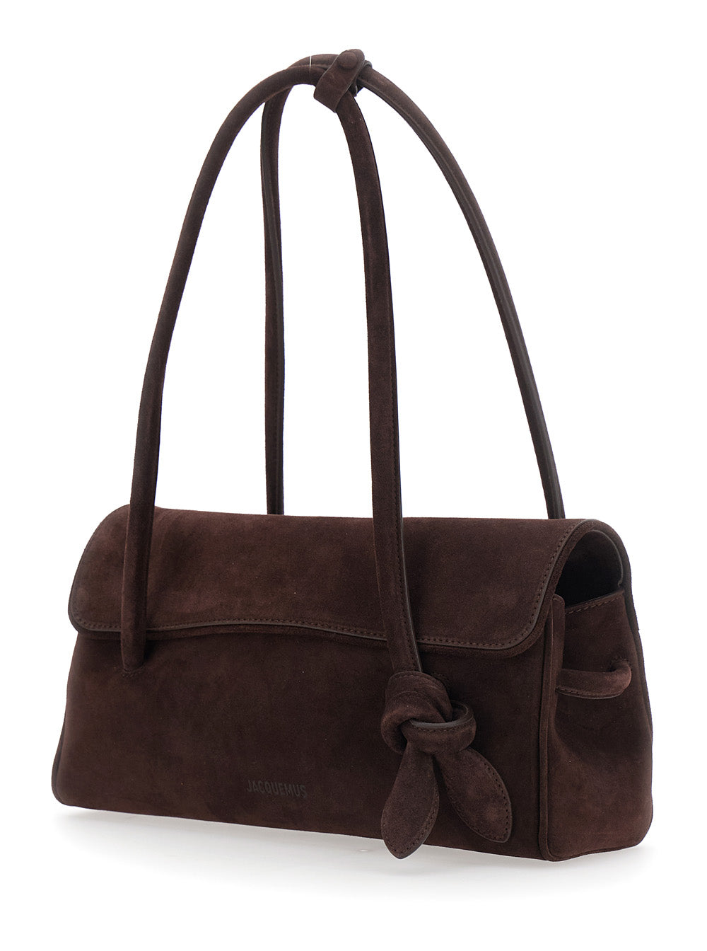 Jacquemus Women 'Le Turismo Long' Brown Shoulder Bag With Front Knot And Two Top Handles In Leather For Women JACQUEMUS