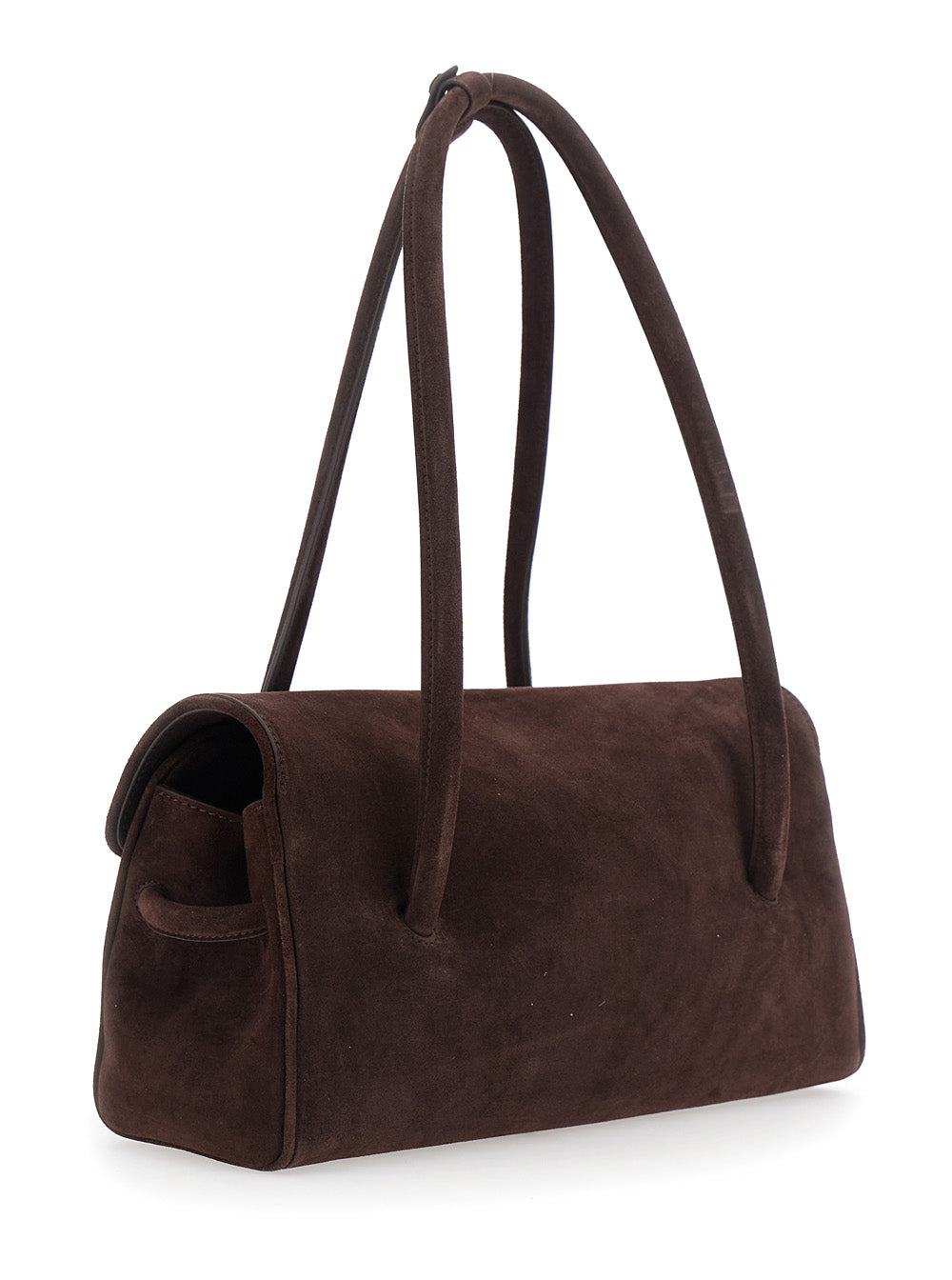 Jacquemus Women 'Le Turismo Long' Brown Shoulder Bag With Front Knot And Two Top Handles In Leather For Women JACQUEMUS