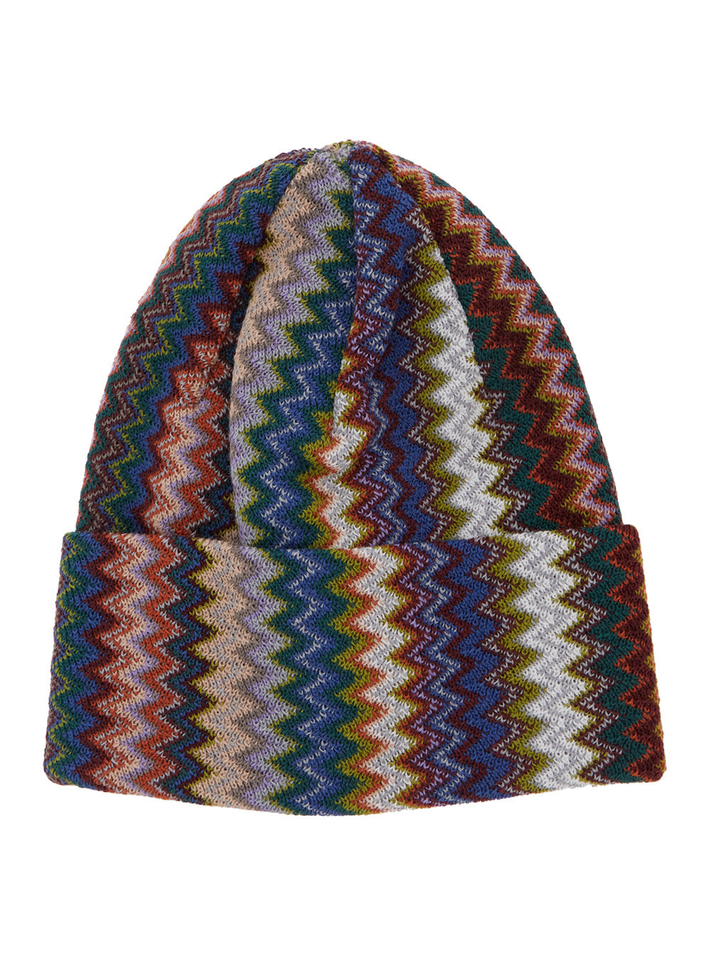 Missoni Men Brown Beanie With Jacquard Motif In Wool And Polyester For Women MISSONI