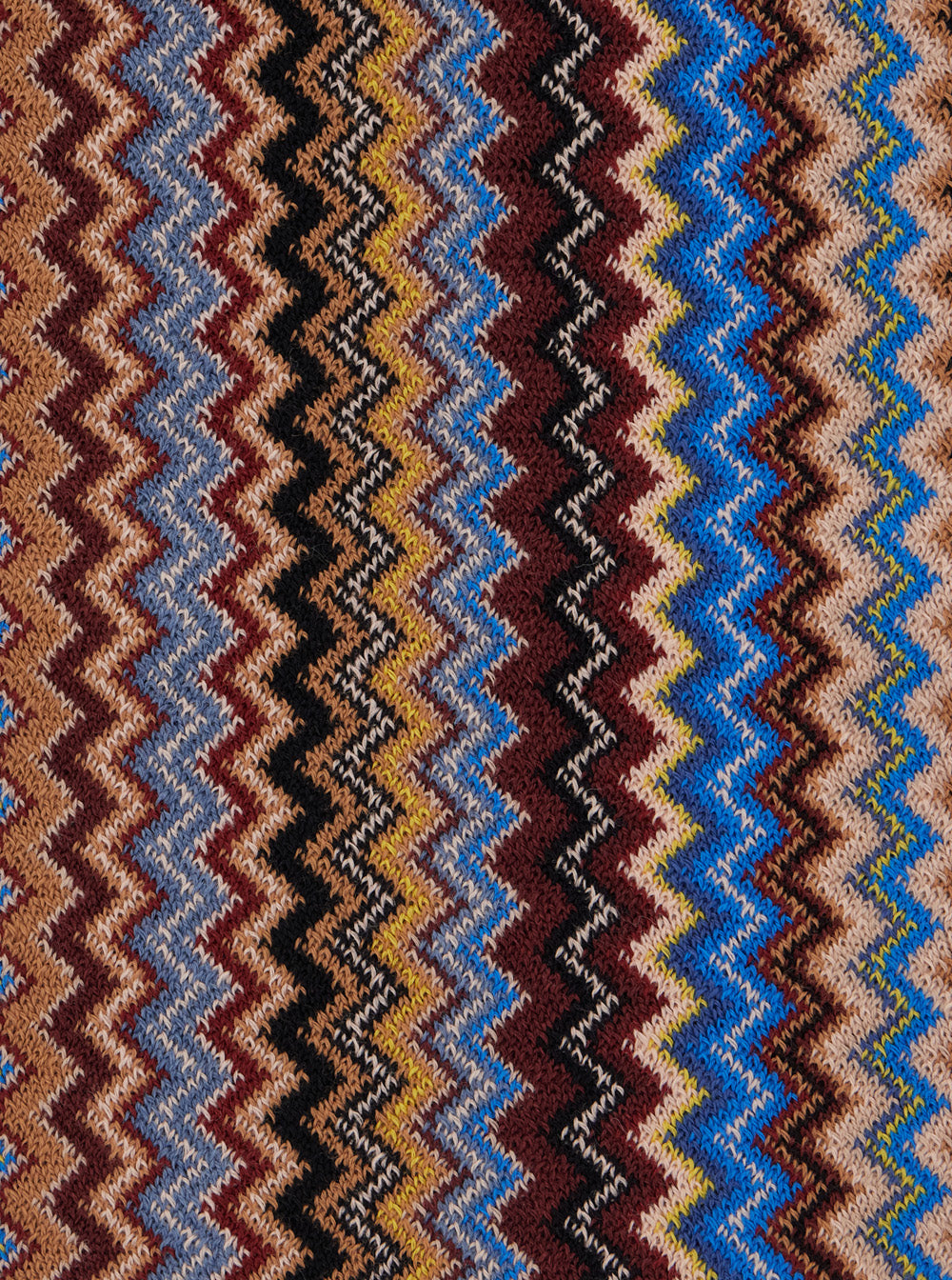 Missoni Men Brown Scarf With Geometric Motif In Wool And Acrylic Blend For Women MISSONI