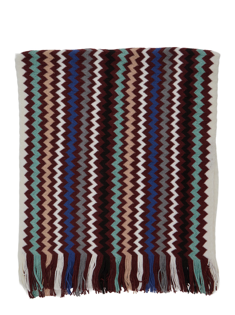 Missoni Men Multicolor Scarf With Zig-Zag Motifs In Wool And Cotton Blend For Women MISSONI