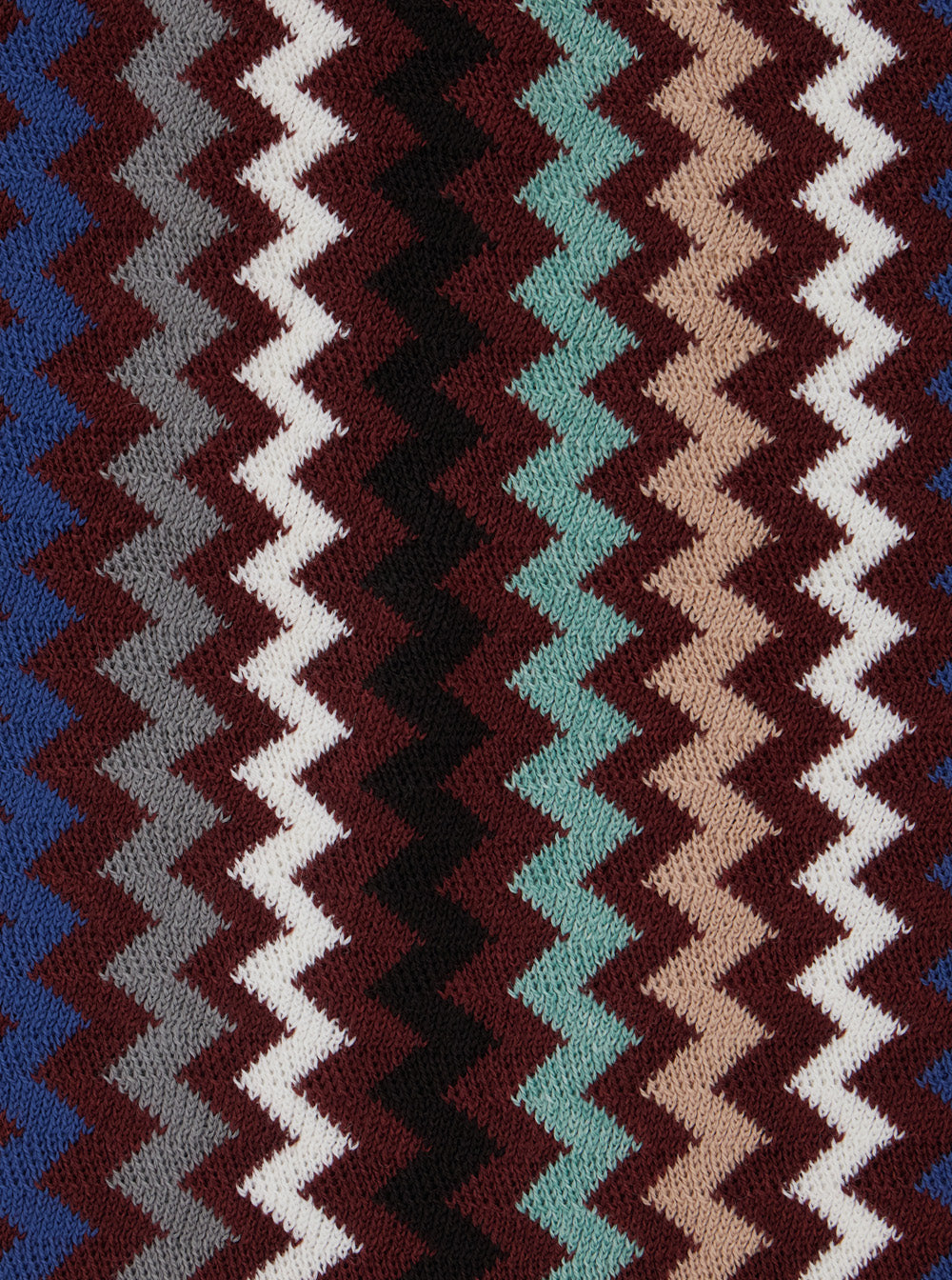 Missoni Men Multicolor Scarf With Zig-Zag Motifs In Wool And Cotton Blend For Women MISSONI