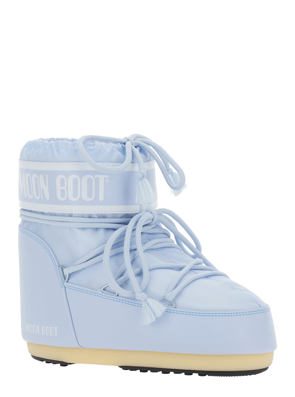 Moon Boot Women Icon Low Nylon Is A Blue Ankle Boot In Tech Fabric With A Rubber Sole And Iconic Unisex Design MOON BOOT