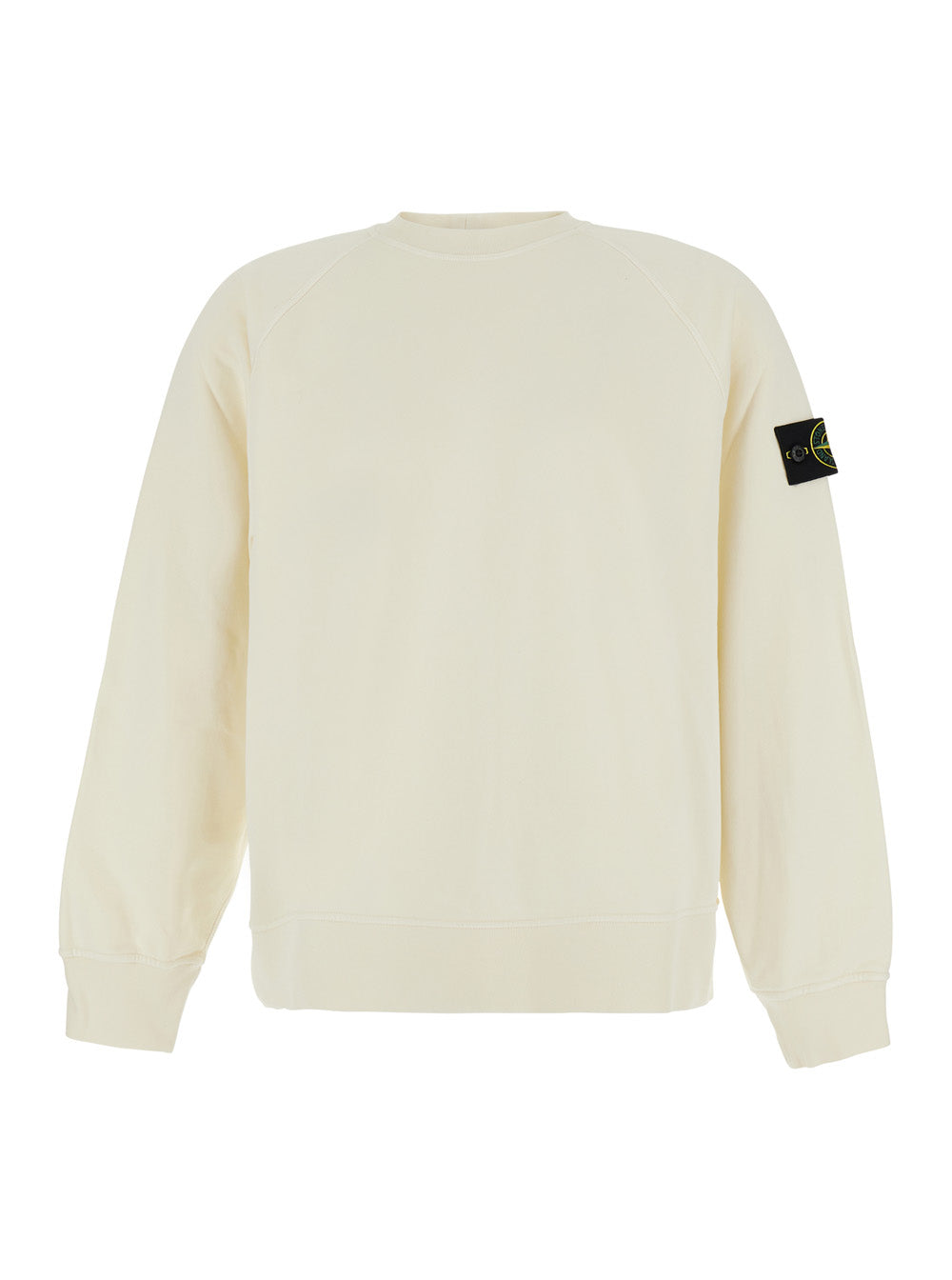 Stone Island Men White Sweatshirt With Crew Neck And Long Sleeves In Unisex Cotton STONE ISLAND