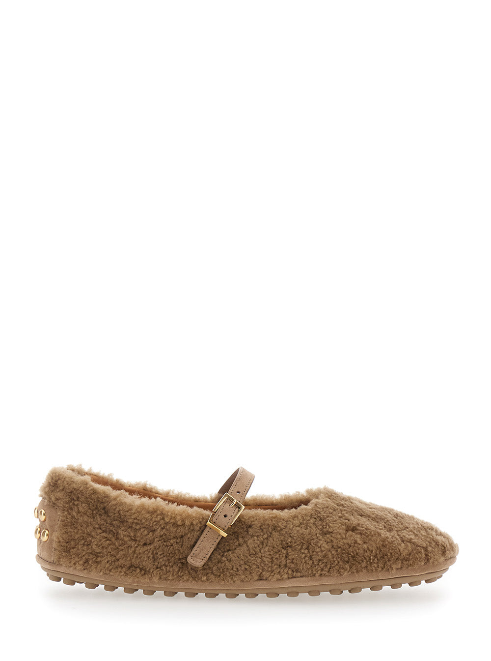 Tod's Women Ballet Shoes Beige With Fur Detail TOD'S