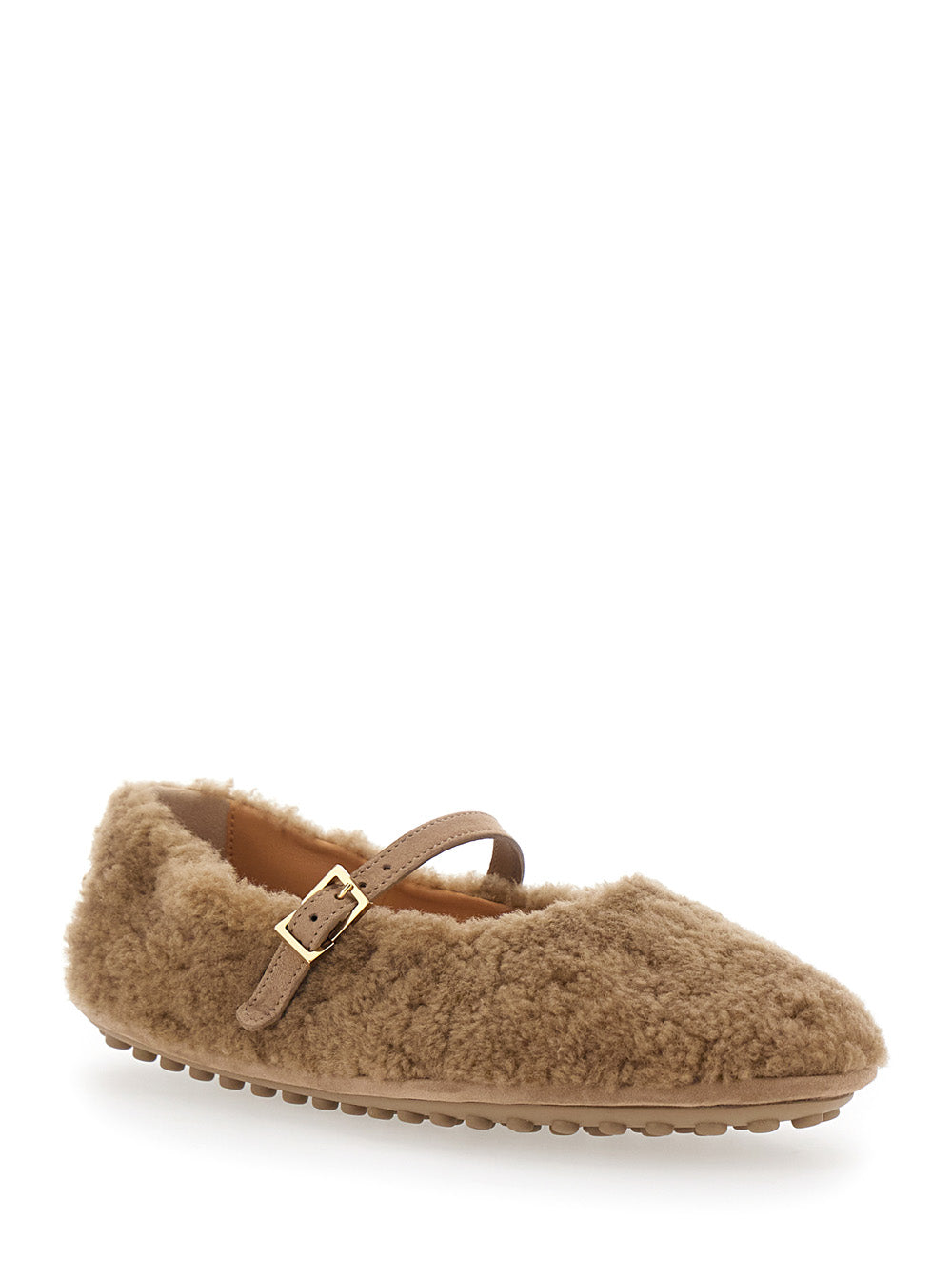 Tod's Women Ballet Shoes Beige With Fur Detail TOD'S