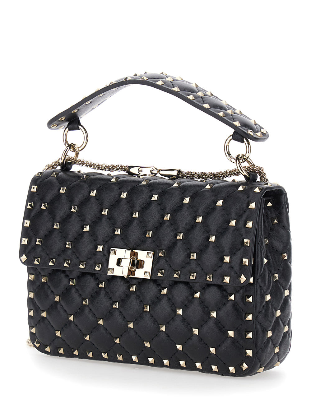 Valentino Garavani Women Medium Shoulder Bag | Rockstud Spike | Nappa/Platinum Studs VALENTINO GARAVANI