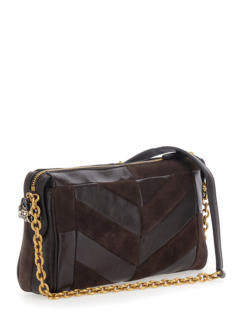 Valentino Garavani Women Small Shoulder Bag | Panthea | Patchwork Suede A.-Nap.Waxy/Fel.Head-A.G VALENTINO GARAVANI