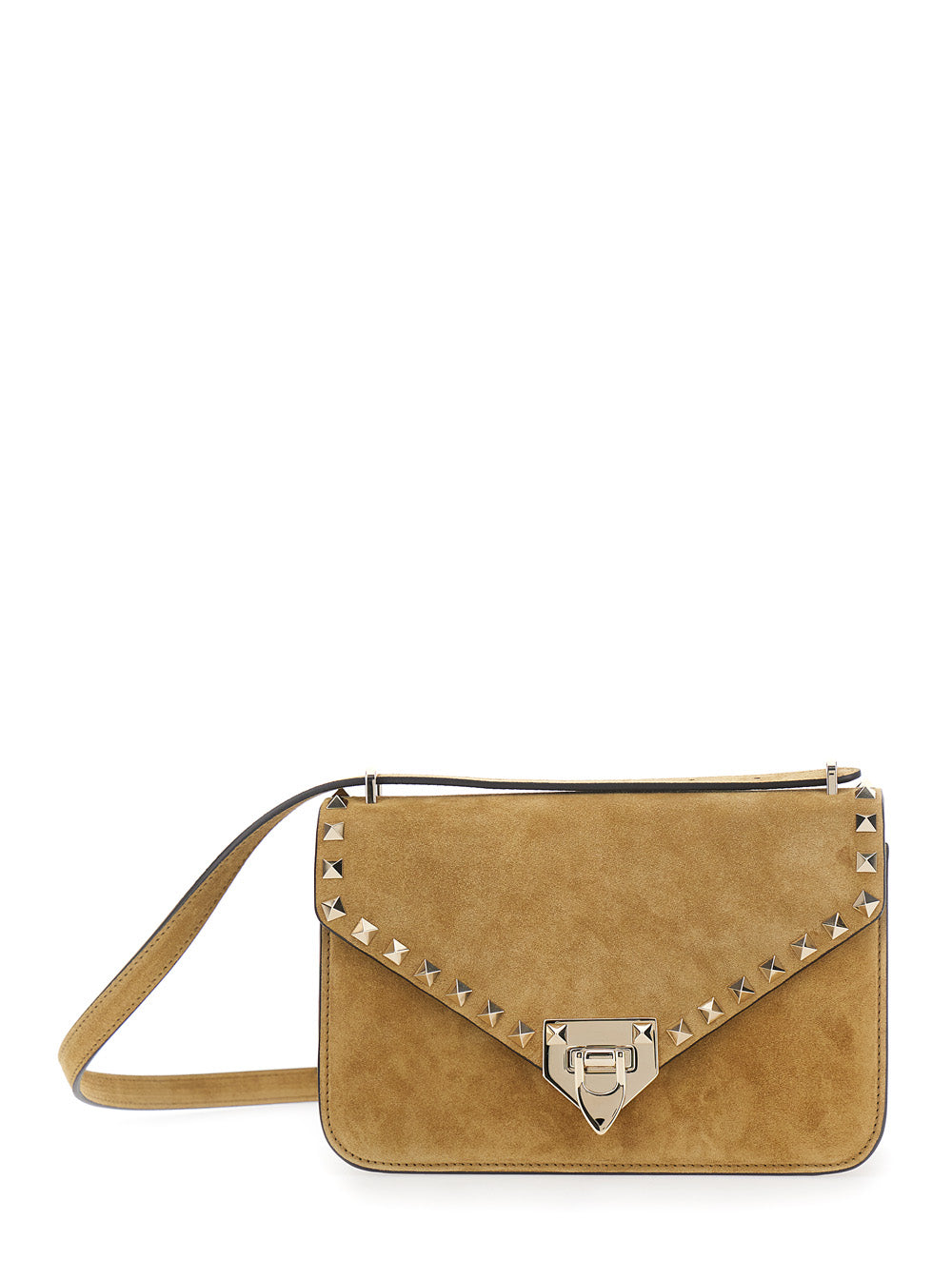 Valentino Garavani Women Small Shoulder Bag | Rockstud | Suede S./Platinum Studs VALENTINO GARAVANI