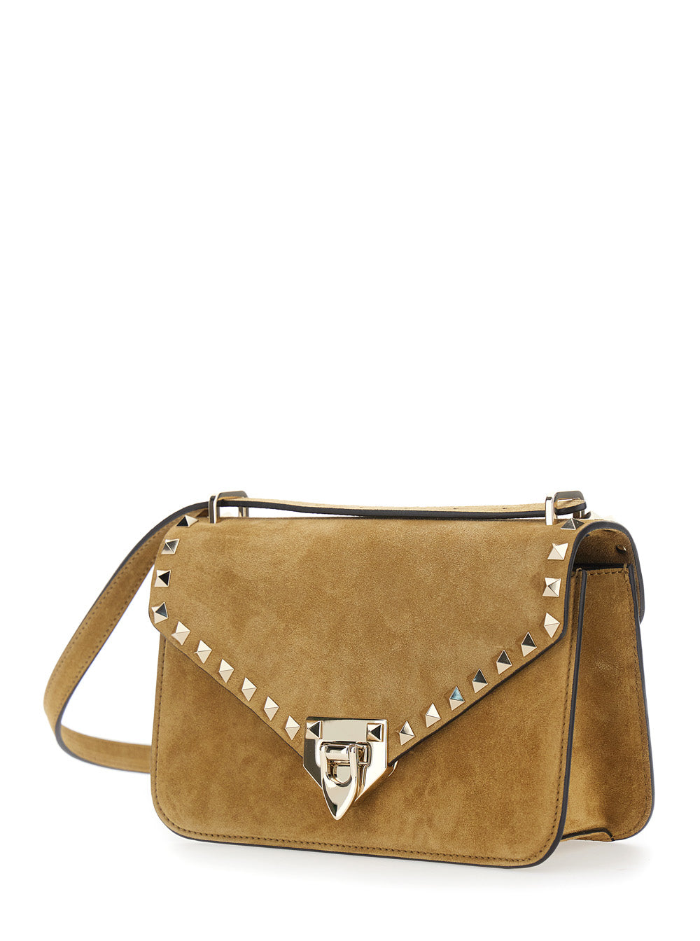 Valentino Garavani Women Small Shoulder Bag | Rockstud | Suede S./Platinum Studs VALENTINO GARAVANI