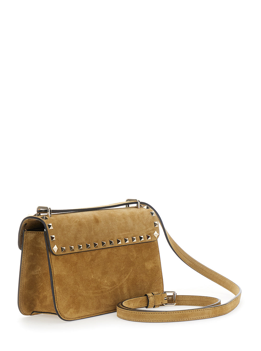 Valentino Garavani Women Small Shoulder Bag | Rockstud | Suede S./Platinum Studs VALENTINO GARAVANI