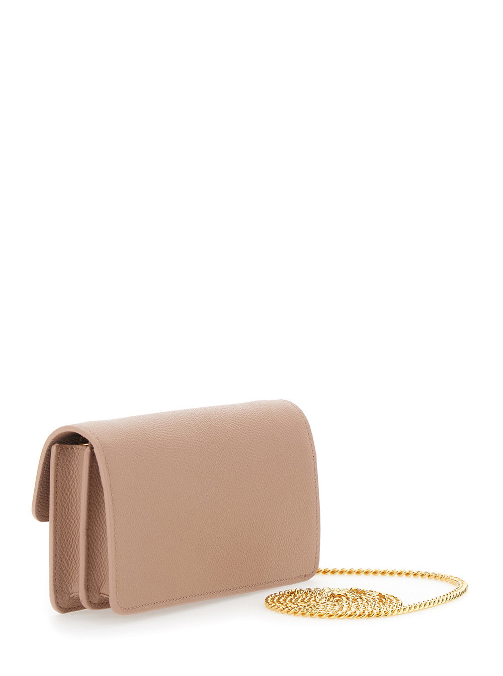 Valentino Garavani Women Wallet W/Strap | Vlogo Signature | Vit.Soft Grain/A.Brass Leather Logo VALENTINO GARAVANI