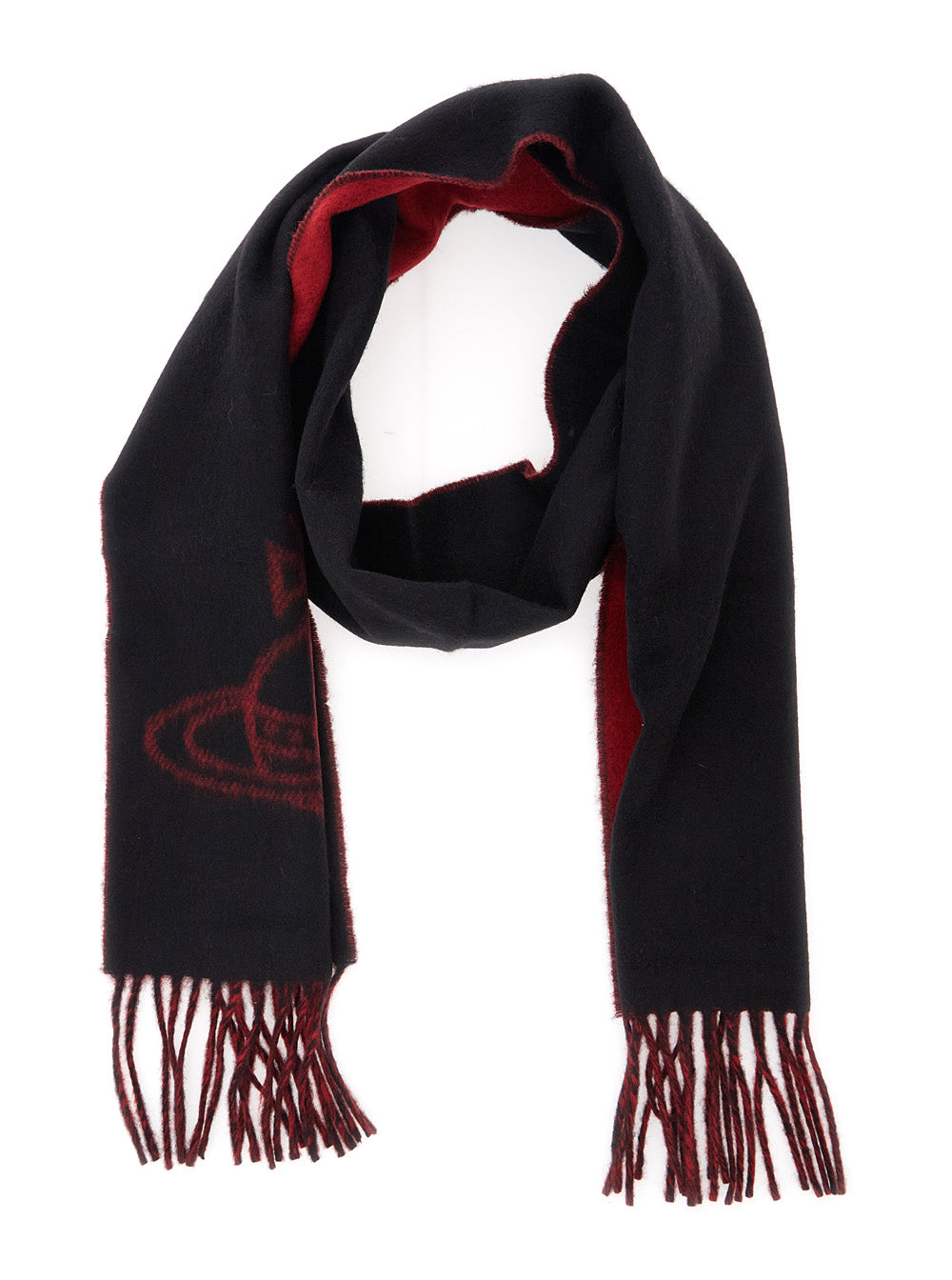 Vivienne Westwood Women Black Scarf With Logo In Tech Fabric For Women VIVIENNE WESTWOOD