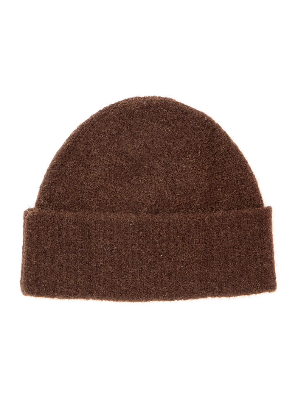 Ami Paris Men Beanie With Ami De Coeur Logo And Brown Tech Fabric Unisex AMI PARIS