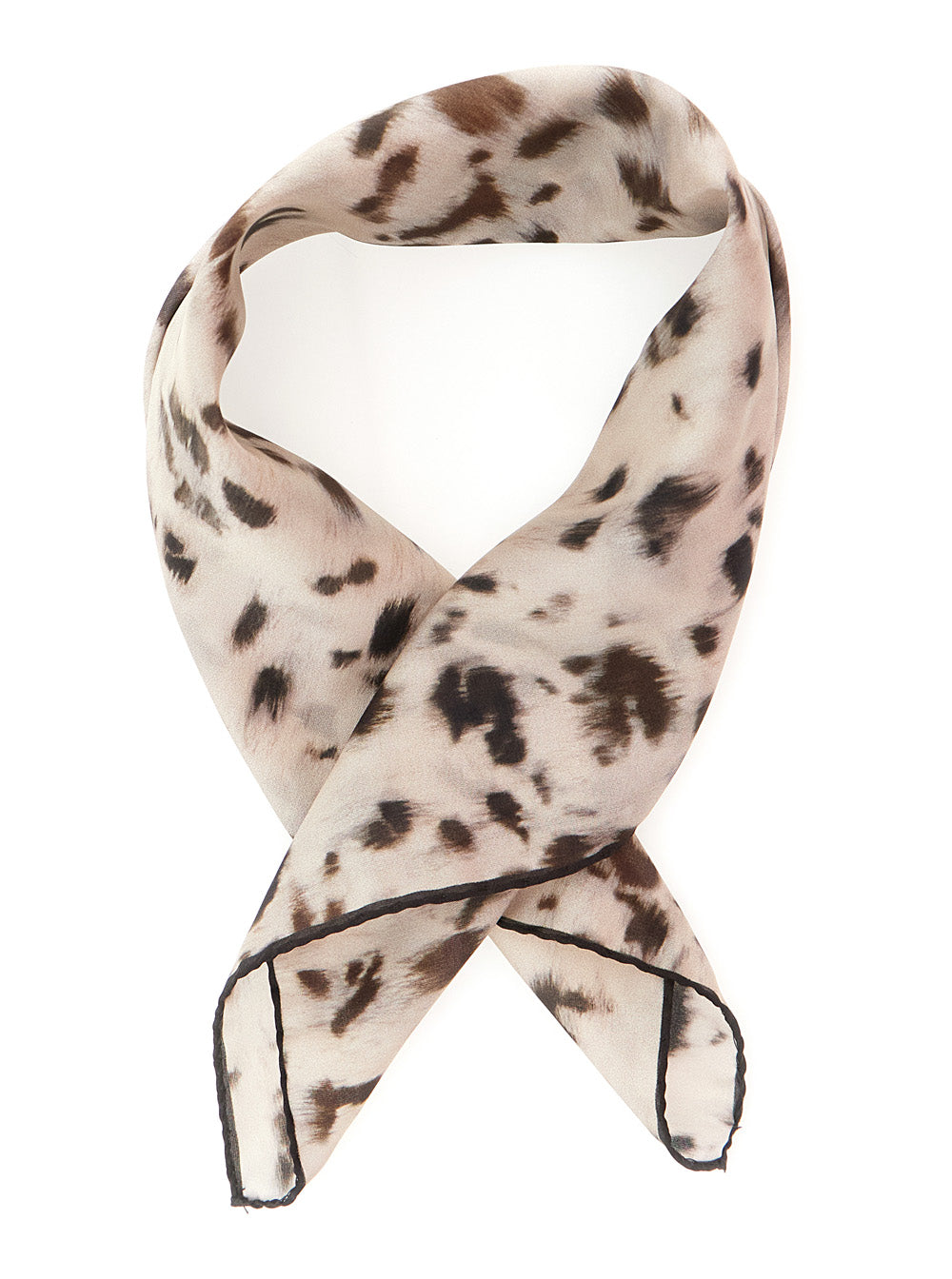 Brunello Cucinelli Women Beige Scarf With All-Over Print In Silk For Women BRUNELLO CUCINELLI