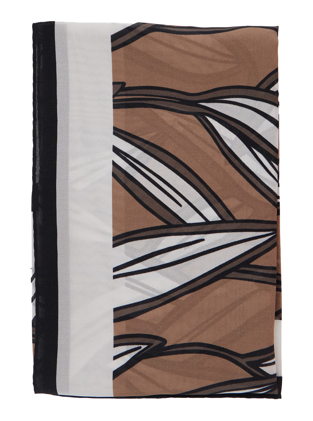Brunello Cucinelli Women Brown Scarf With All-Over Print In Silk For Women BRUNELLO CUCINELLI