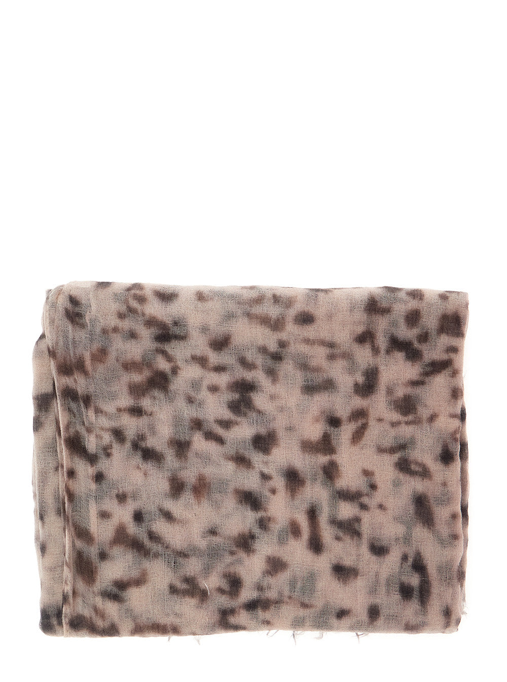 Brunello Cucinelli Women Beige Scarf With All-Over Print In Cashmere For Women BRUNELLO CUCINELLI