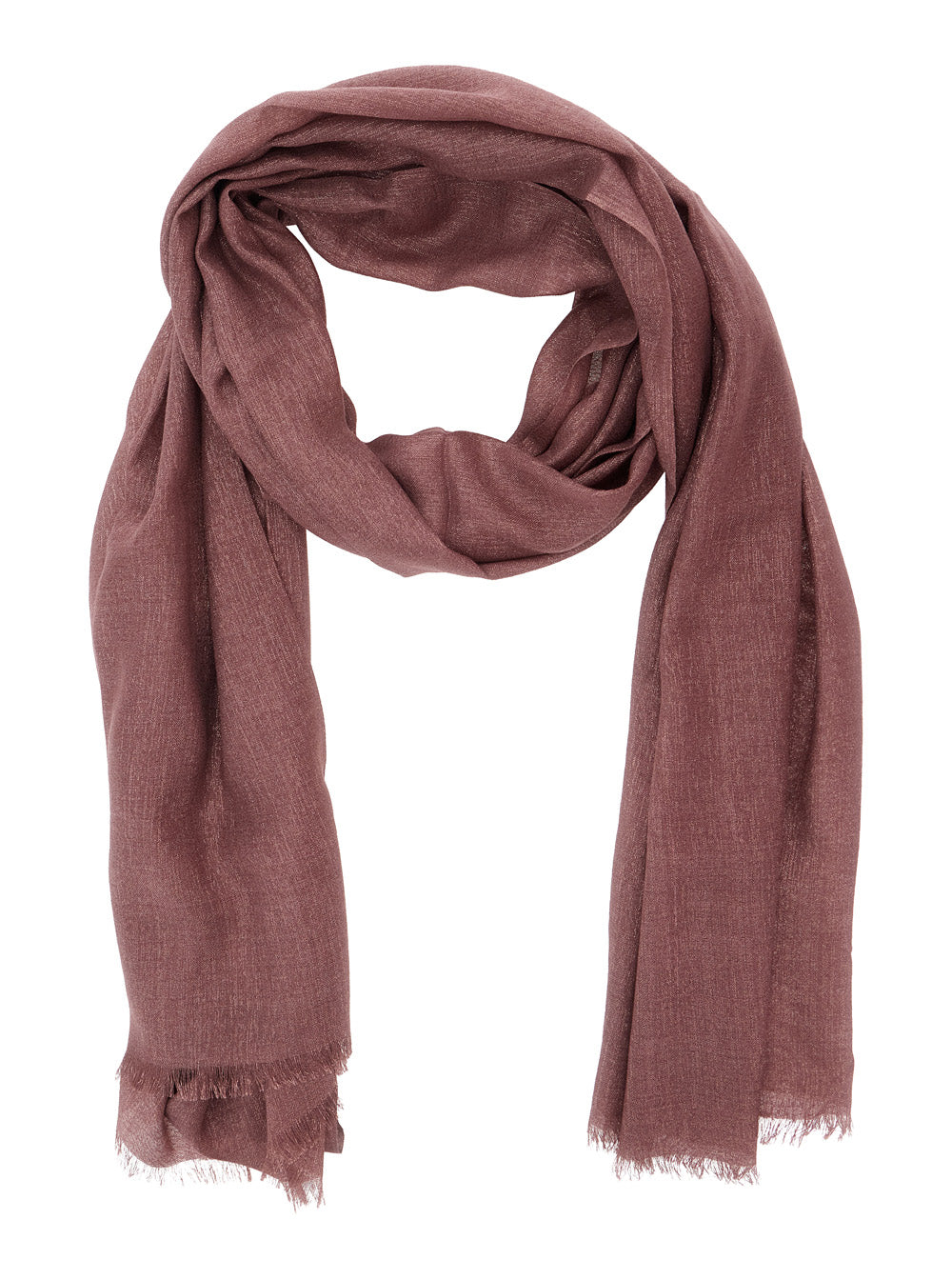 Brunello Cucinelli Women Pink Scarf With Frayed Edges And Wrap Design In Cashmere Blend Women BRUNELLO CUCINELLI