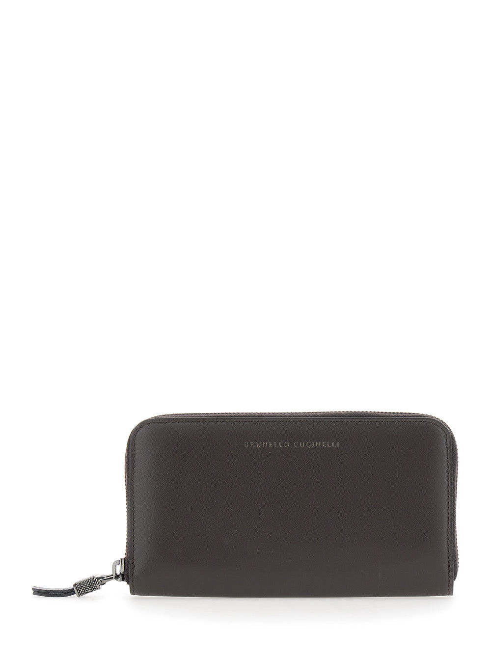 Brunello Cucinelli Women Brown Wallet With Embossed Logo Lettering On The Front In Leather For Women BRUNELLO CUCINELLI