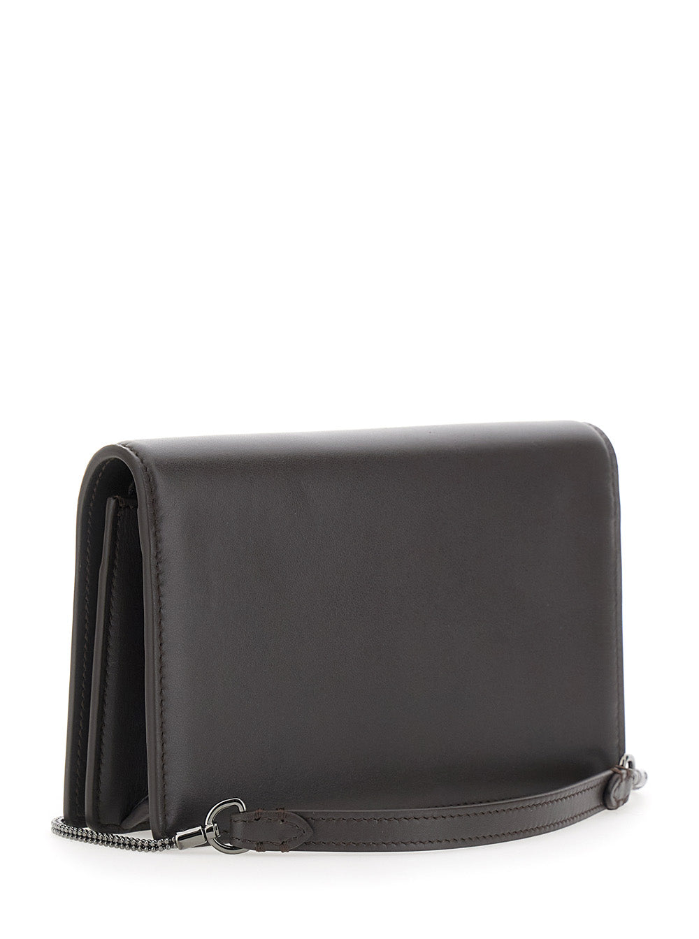 Brunello Cucinelli Women Brown Wallet With Front Logo Lettering In Leather Women BRUNELLO CUCINELLI