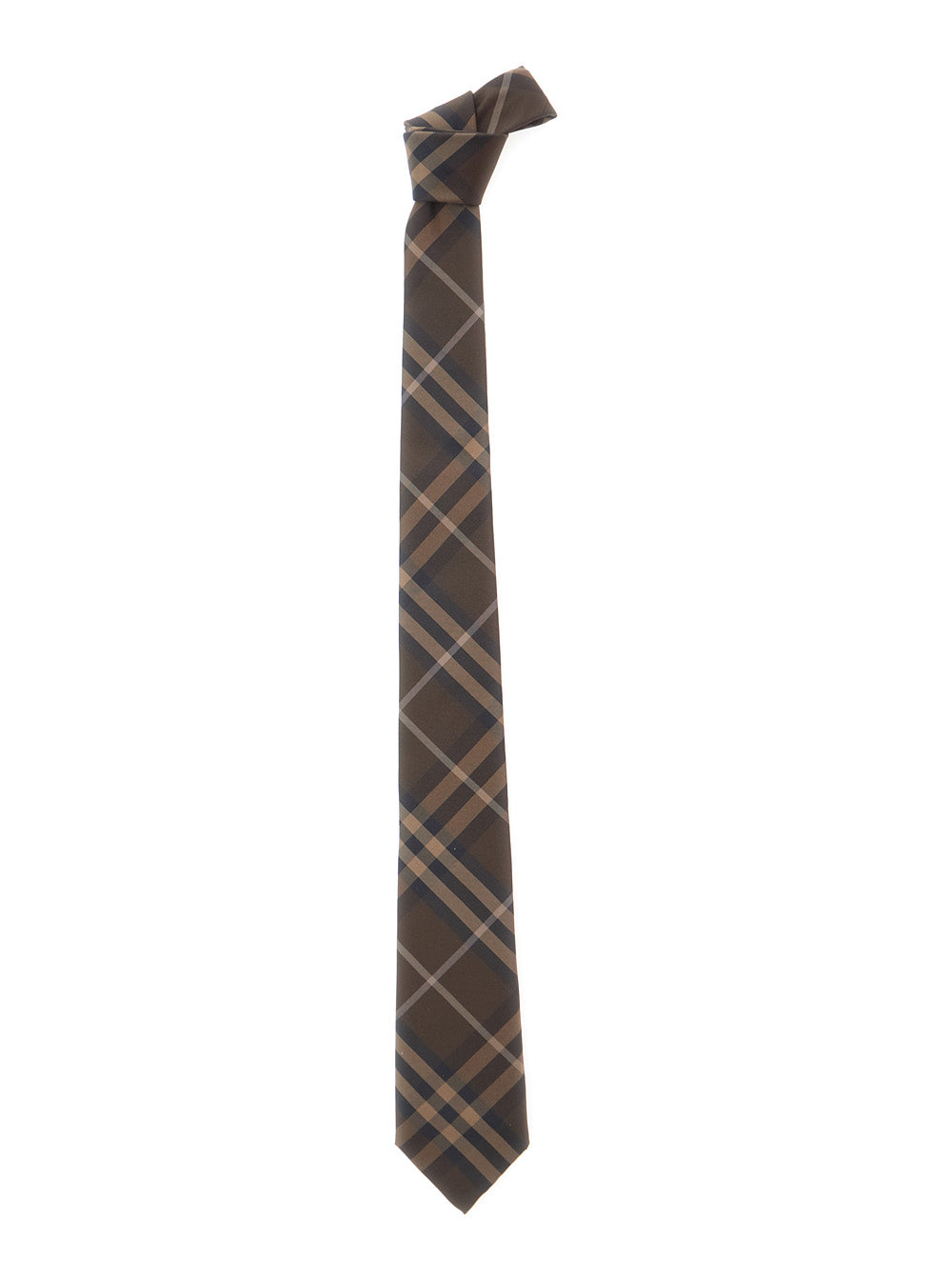 Burberry Men Checkered 'Manston' Bow Tie With Brown Icons BURBERRY