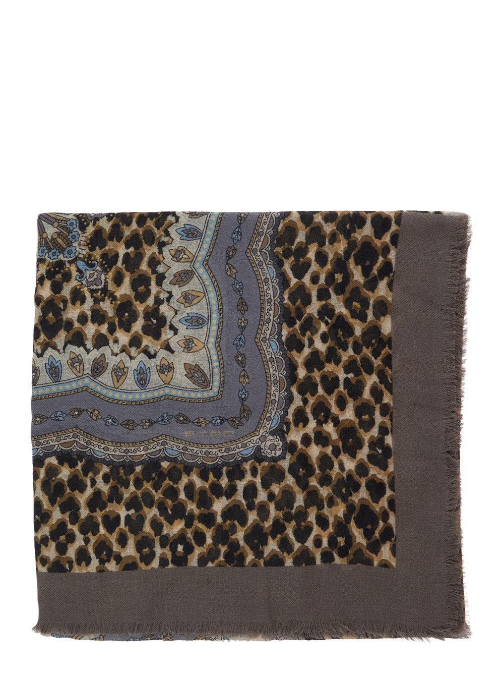Etro Women 'Aida' Multicolor Scarf With Logo Lettering And All-Over Print In Modal And Cashmere For Women ETRO