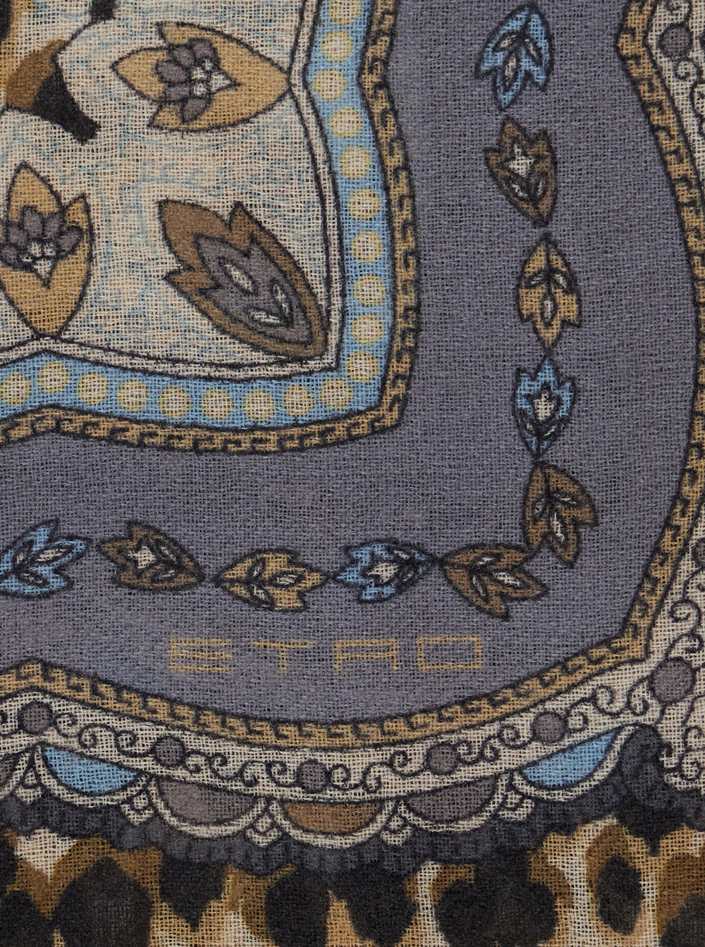 Etro Women 'Aida' Multicolor Scarf With Logo Lettering And All-Over Print In Modal And Cashmere For Women ETRO
