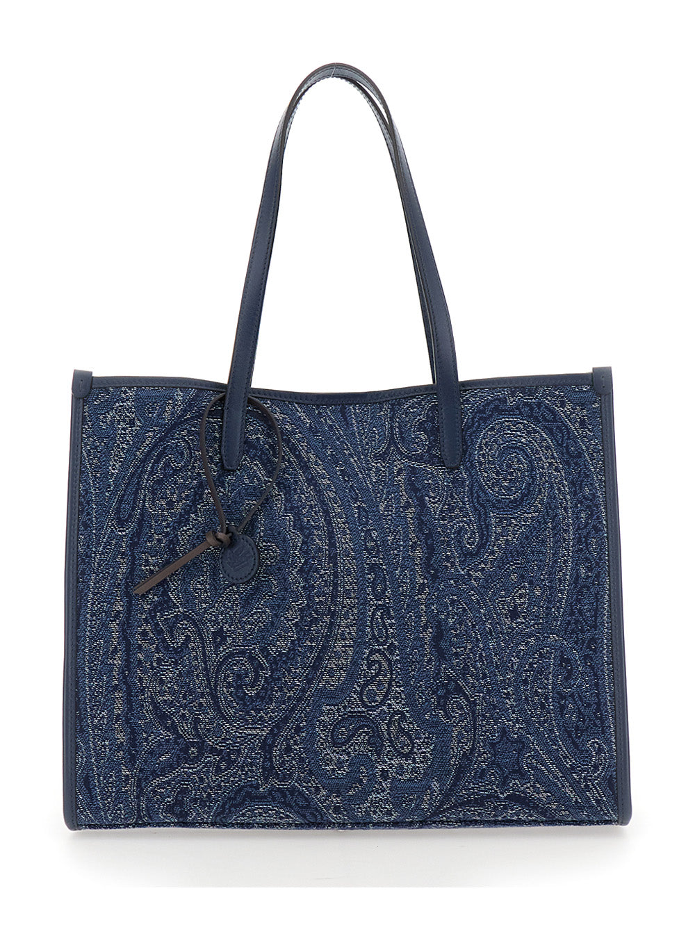 Etro Women 'Lovetrotter' Blue Tote Bag With Jacquard Motif In Denim For Women ETRO