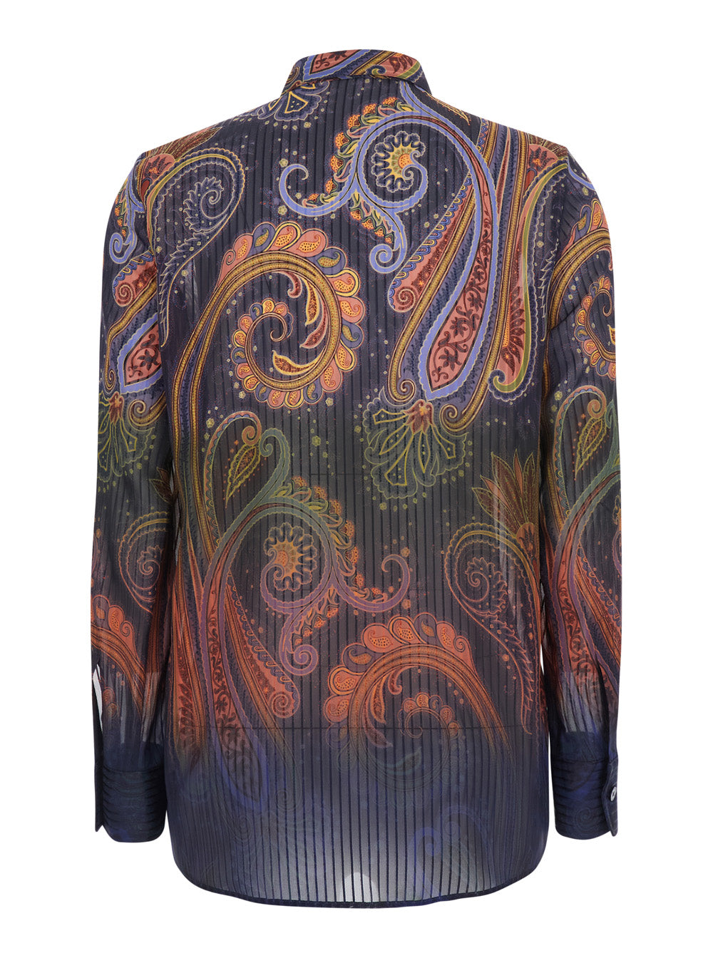Etro Women Multicolor Shirt With Classic Collar And Paisley Motif All-Over In Tech Fabric For Women ETRO