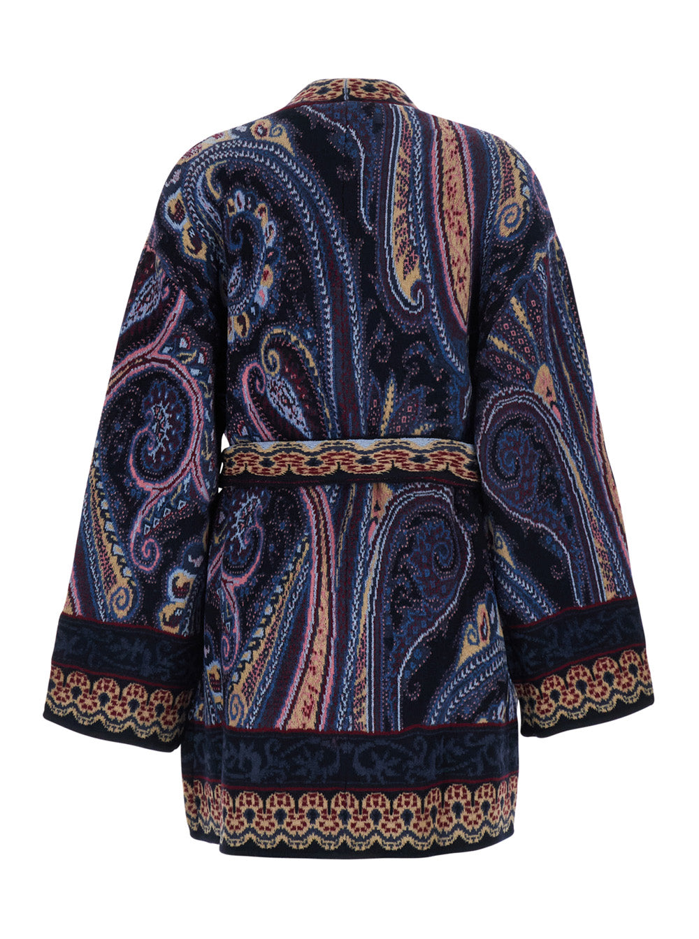 Etro Women Multicolor Cardigan With V-Neck And All-Over Print In Blend Wool For Women ETRO