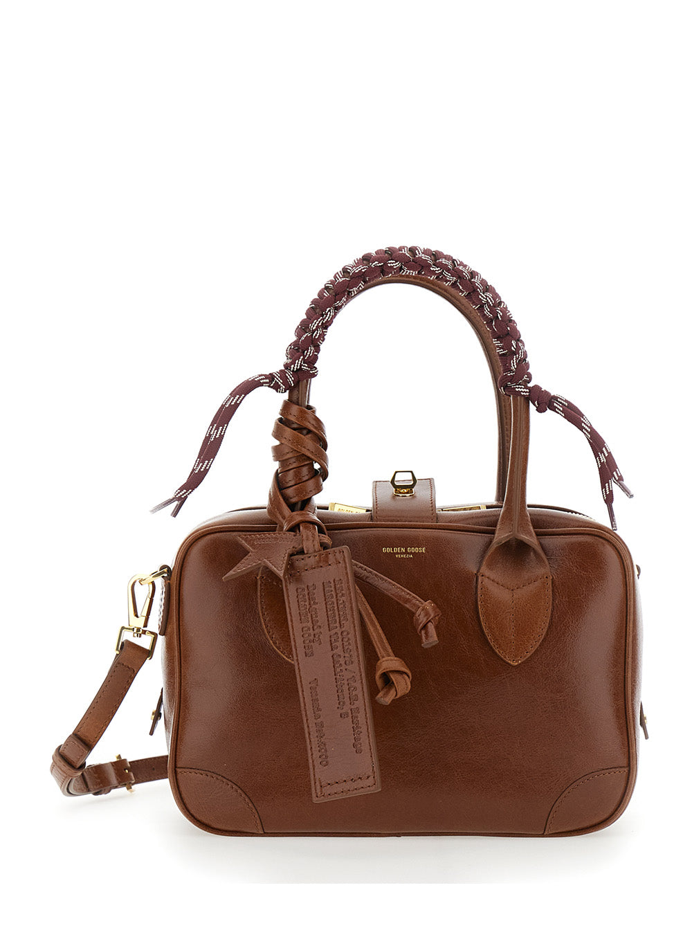 Golden Goose Women Vita Bag With Gold Metal Details And Brown Leather Charms For Women GOLDEN GOOSE
