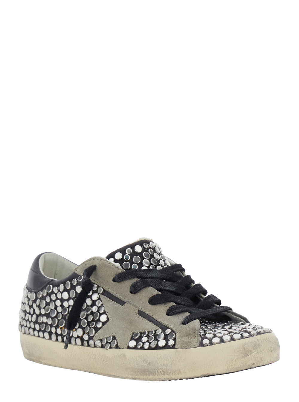 Golden Goose Women Sneakers Super-Star With Nubuck Upper And Gray Nubuck Stars, Unisex GOLDEN GOOSE