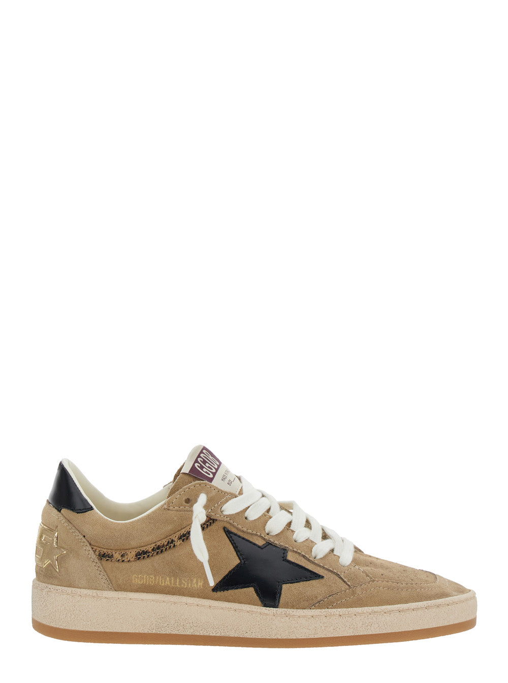 Golden Goose Women Ballstar Sneakers With Suede Upper And Beige Leather Star Unisex GOLDEN GOOSE