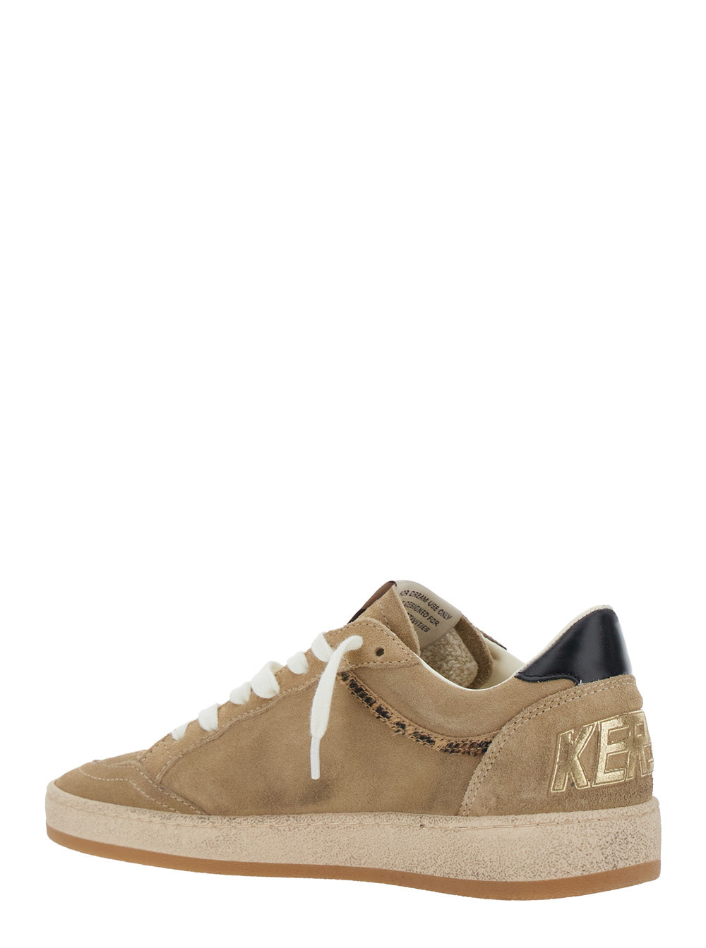 Golden Goose Women Ballstar Sneakers With Suede Upper And Beige Leather Star Unisex GOLDEN GOOSE