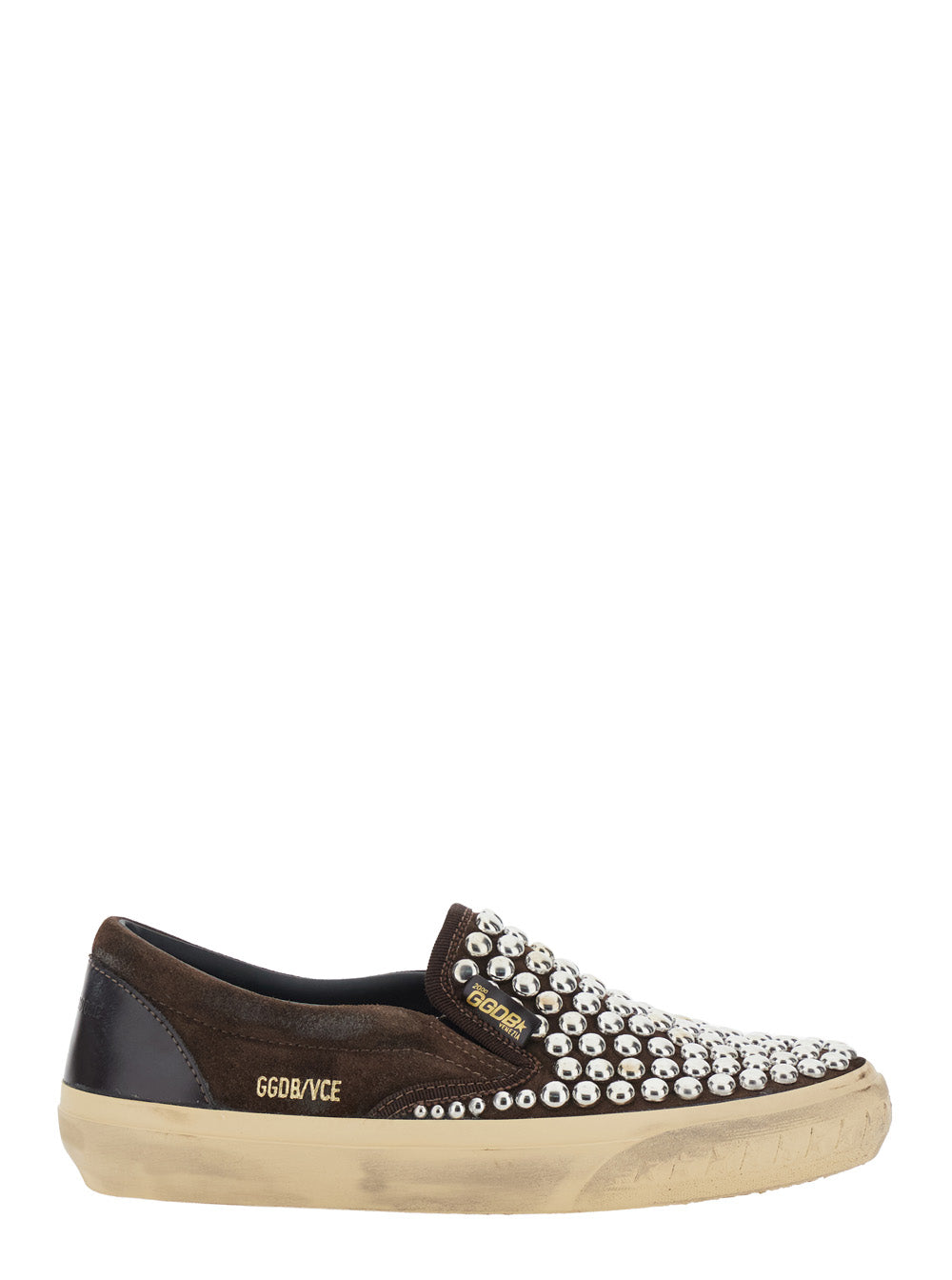 Golden Goose Women Vce Sneakers With Suede Upper And Brown Glossy Leather Details Unisex GOLDEN GOOSE