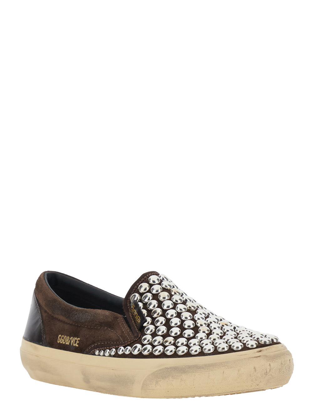Golden Goose Women Vce Sneakers With Suede Upper And Brown Glossy Leather Details Unisex GOLDEN GOOSE