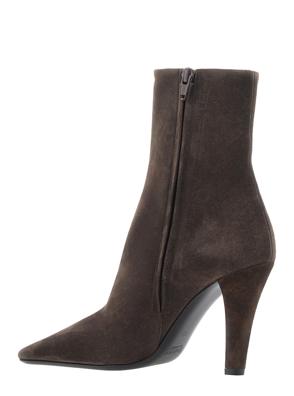 Saint Laurent Women Jill 95 Booties Velvet SAINT LAURENT