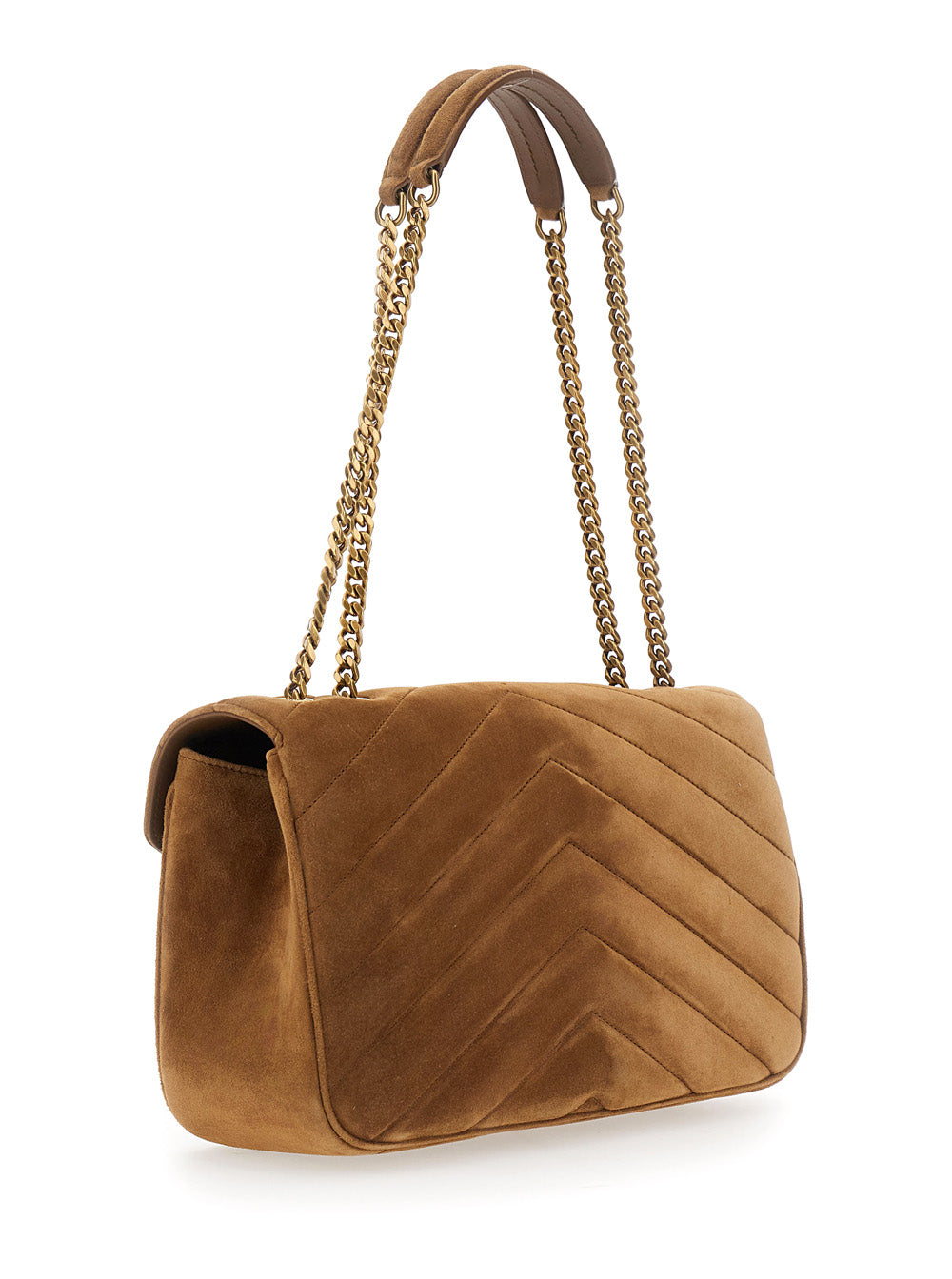 Saint Laurent Women Medium Loulou Chain Bag 7 Suede Satin Calf SAINT LAURENT