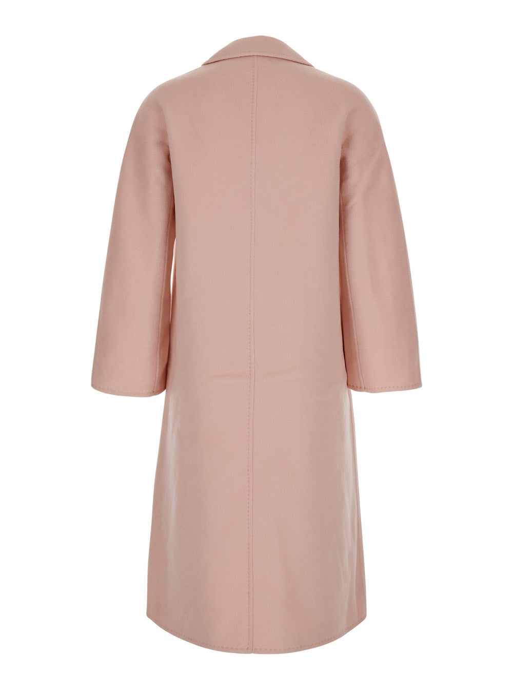 Leplain Women Pink Double-Breasted Coat With Classic Lapels In Wool Women LEPLAIN